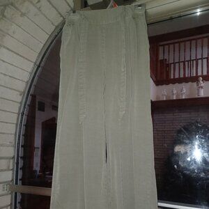 Denim Brand Women's Baggy Pants SZ 2 Light Olive Green